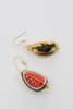 Beklina Italian Hand Painted Ceramic Earrings - Watermelon - Thumbnail 5