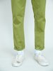 Magill Garment Dyed Pleated Chino - Olive - Thumbnail 3
