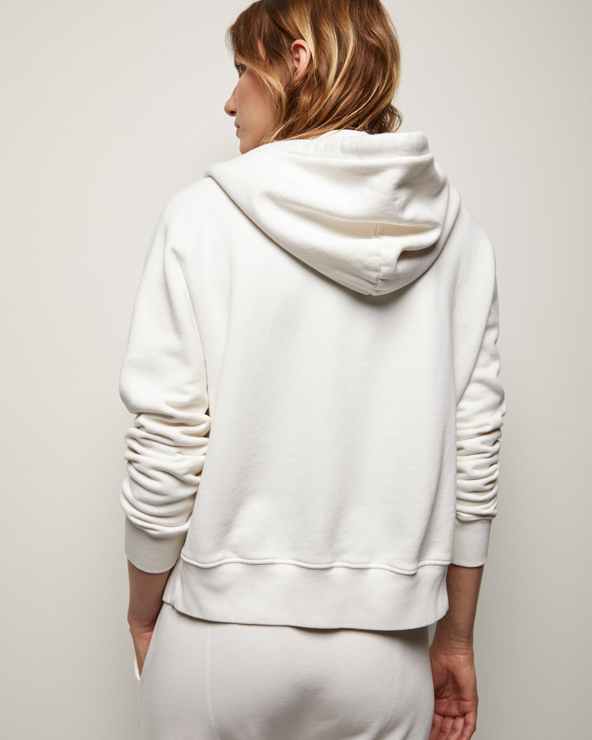 Nili Lotan Callie Zip Up Hoodie - Vintage White | Garmentory