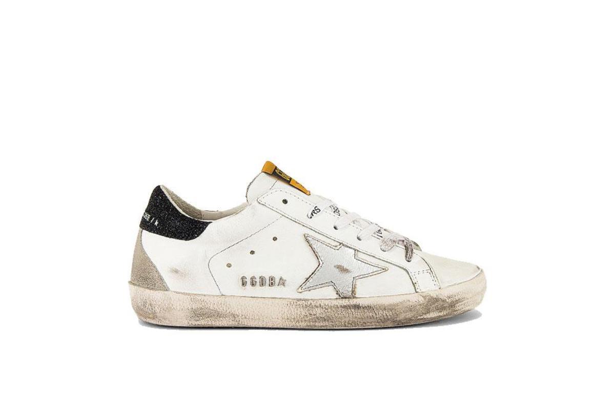 Golden Goose Superstar Sneaker - White/Black Glitter