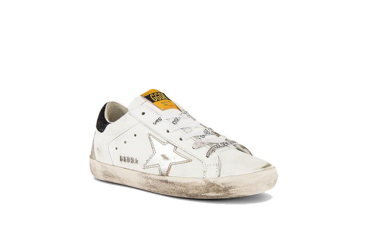 Golden Goose Superstar Sneaker - White/Black Glitter