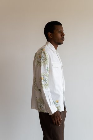 BODE CROSS STITCH HAVANA SHIRT - WHITE BODE CROSS STITCH HAVANA SHIRT - WHITE