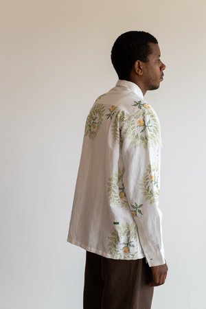 BODE CROSS STITCH HAVANA SHIRT - WHITE BODE CROSS STITCH HAVANA SHIRT - WHITE