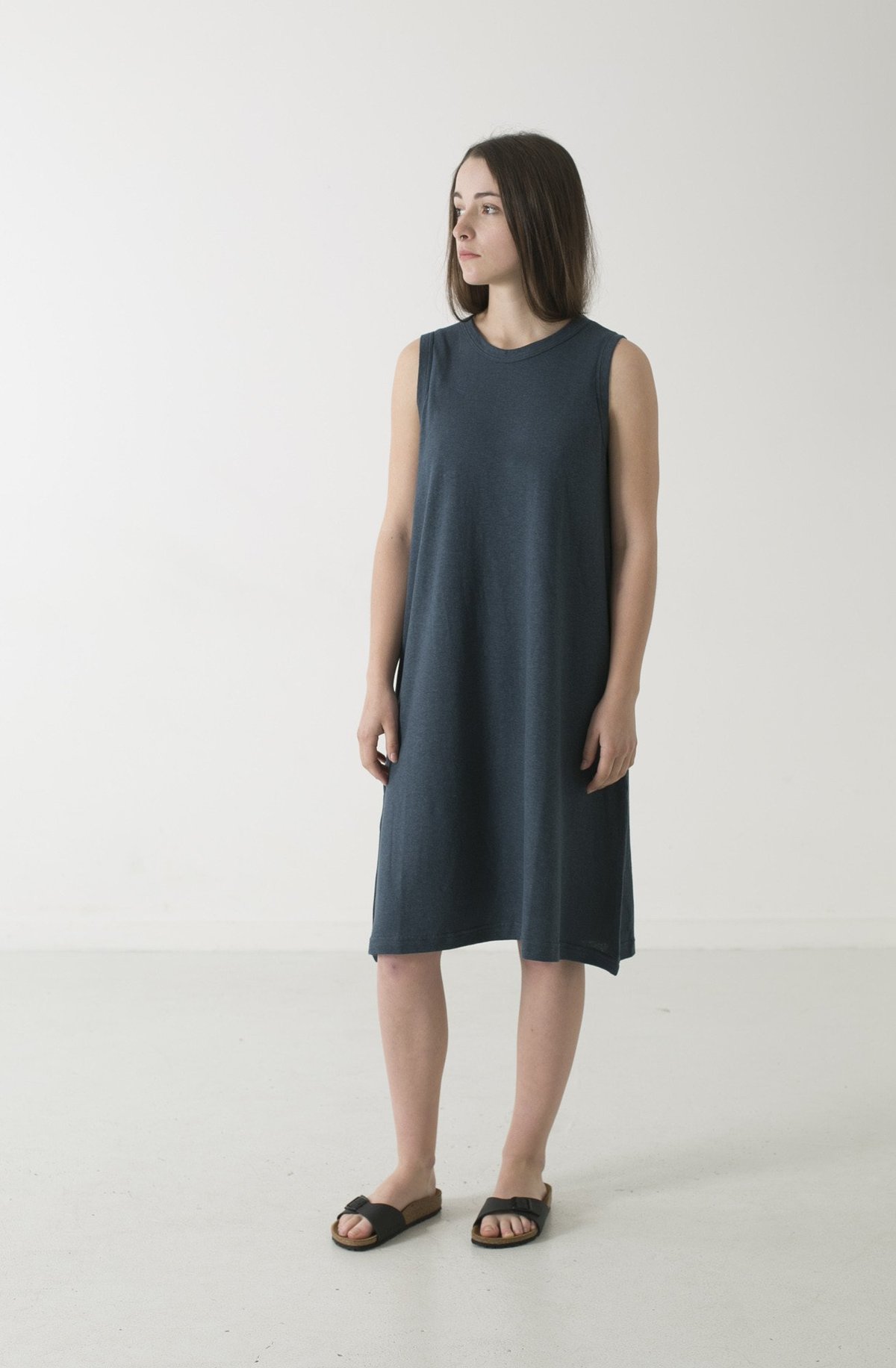 GOOD STUDIOS HEMP JERSEY ALINE TANK DRESS