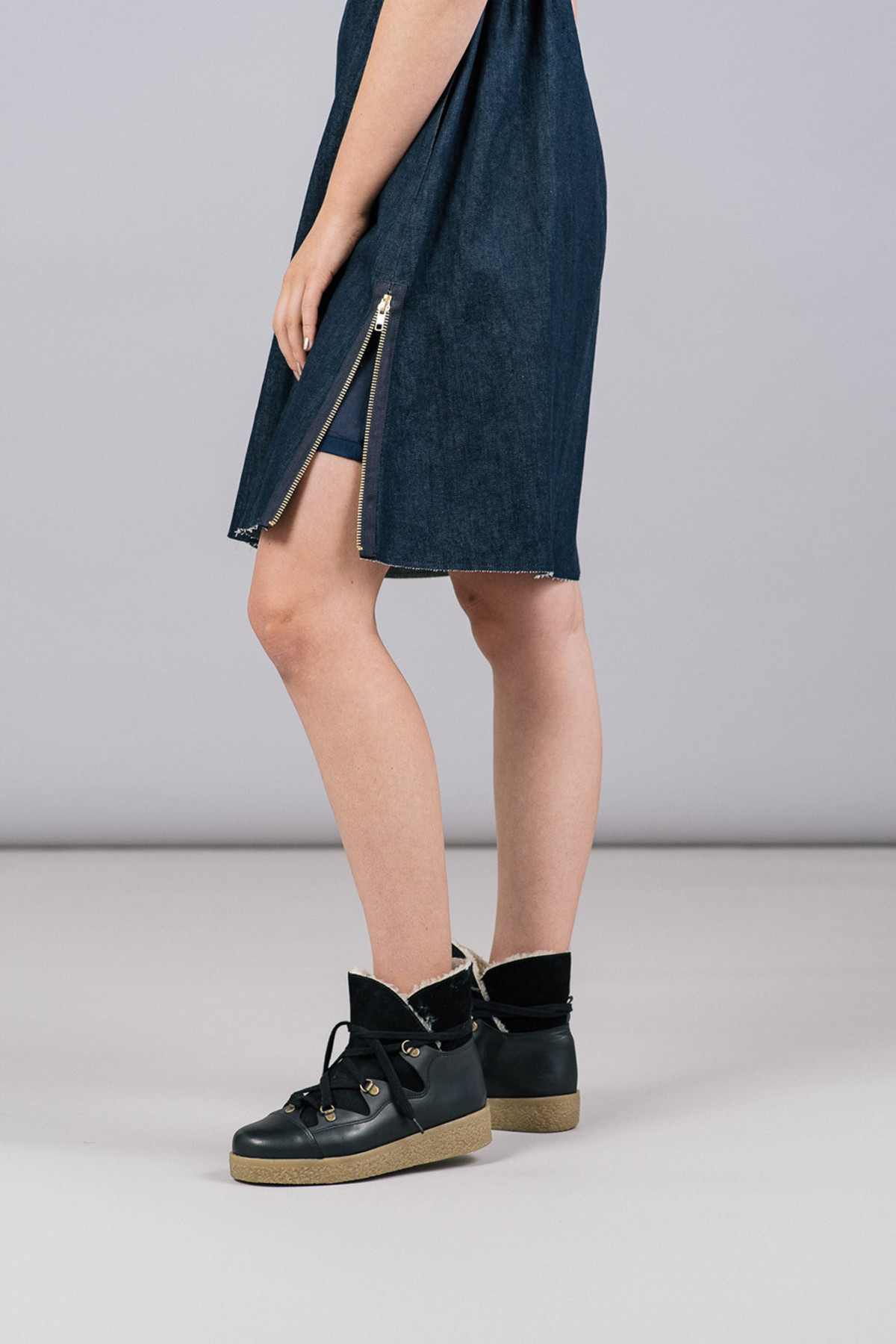 Harvey Faircloth Sleeveless Denim Dress - Image 3 of 5