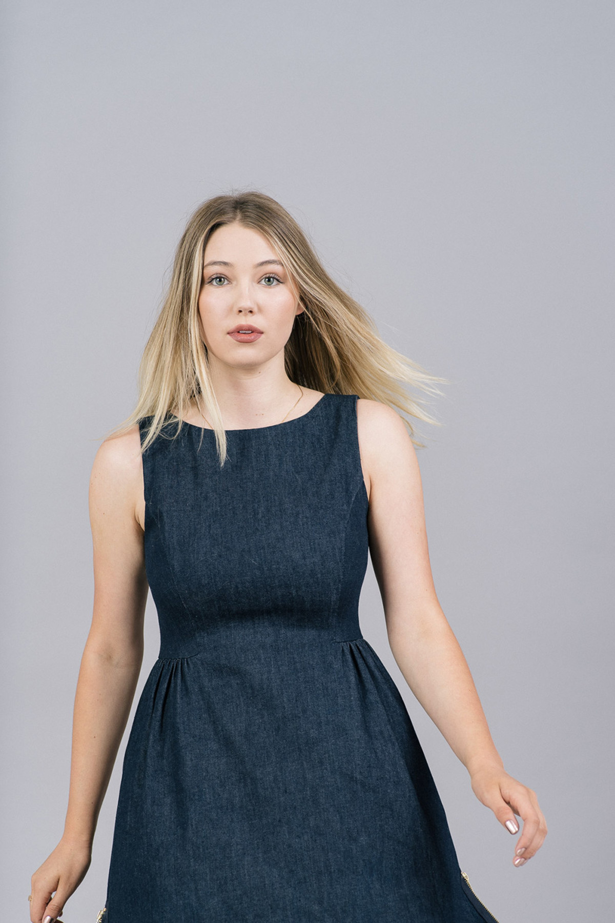 Harvey Faircloth Sleeveless Denim Dress - Image 4 of 5