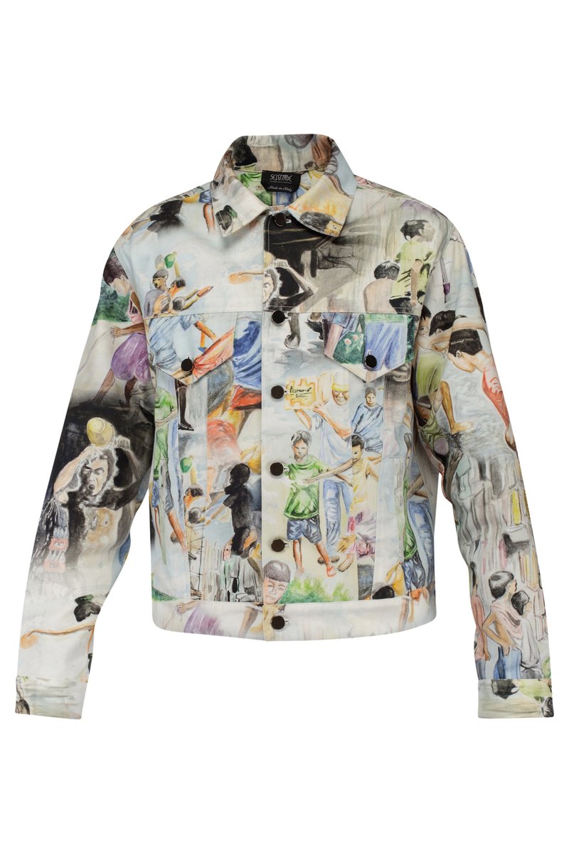 SELF MADE by GIANFRANCO VILLEGAS DENIM JACKET - KIDS PRINT 