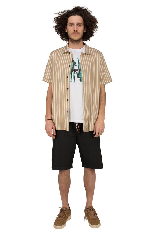 Madson MC FANTASIA SHORT SLEEVE SHIRT - BEIGE Madson MC FANTASIA SHORT SLEEVE SHIRT - BEIGE