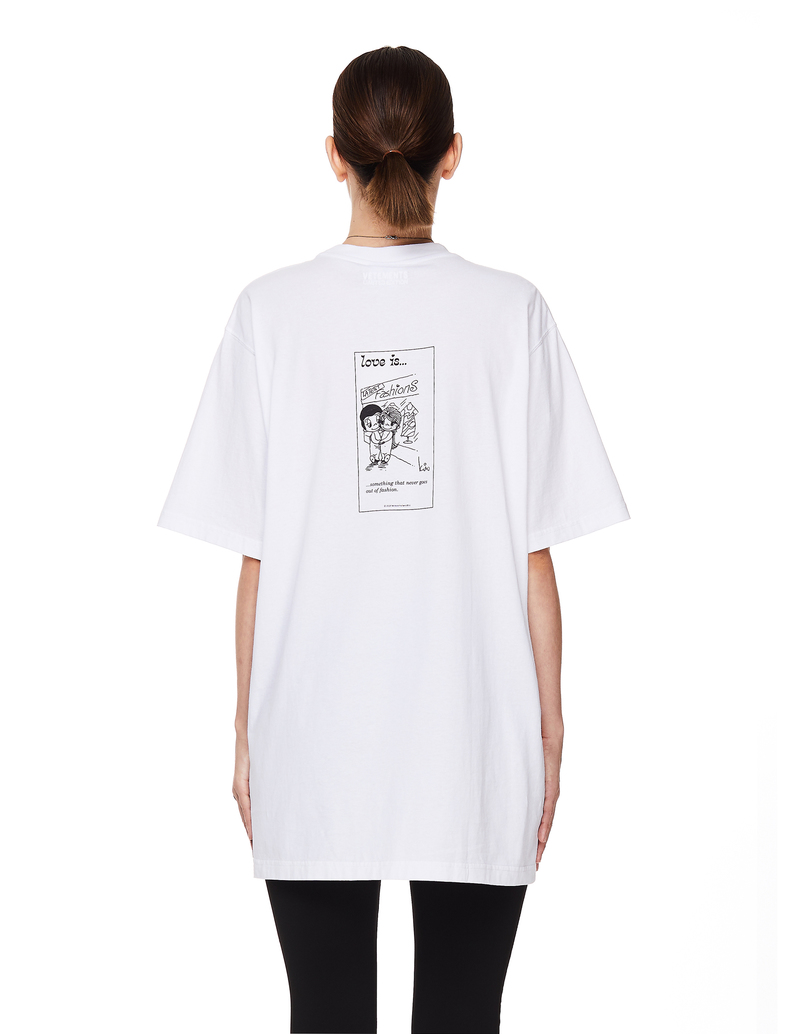 Tシャツ・カットソー Vetements 'Amor' T-Shirt Buy VETEMENTS men white 'amor' t-shirt for $420 online on