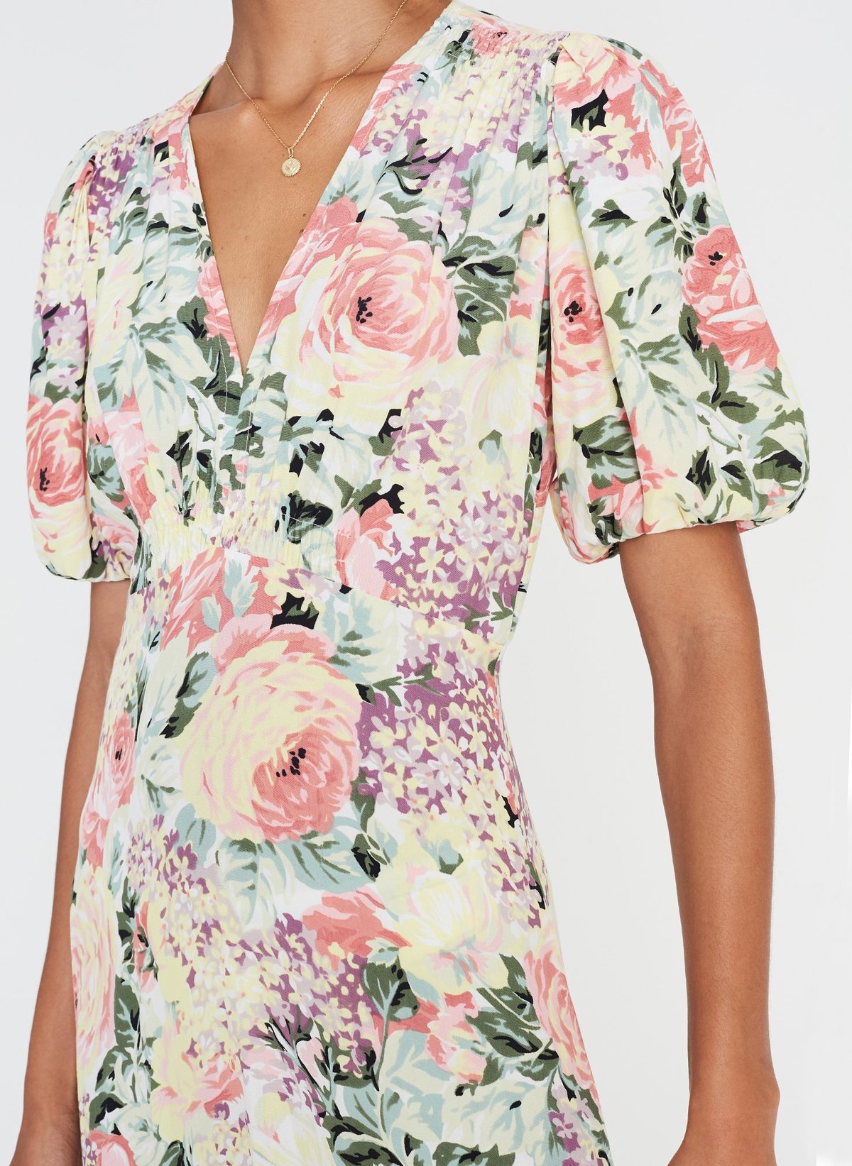 knee length dresses for ladies VICTORIAN FLORAL DRESS main image 0