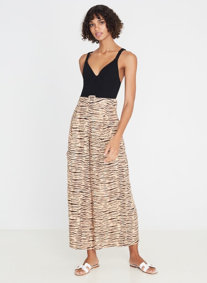 Faithfull The Brand Lena Wide Leg Pant - Wyldie Animal | Garmentory
