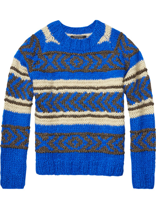 Maison Scotch Lurex Jacquard Pullover Maison Scotch Lurex Jacquard Pullover