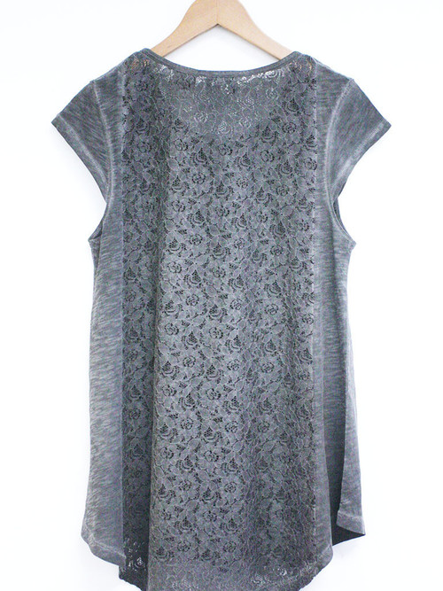 Press Lace Back Trapeze Tee Press Lace Back Trapeze Tee