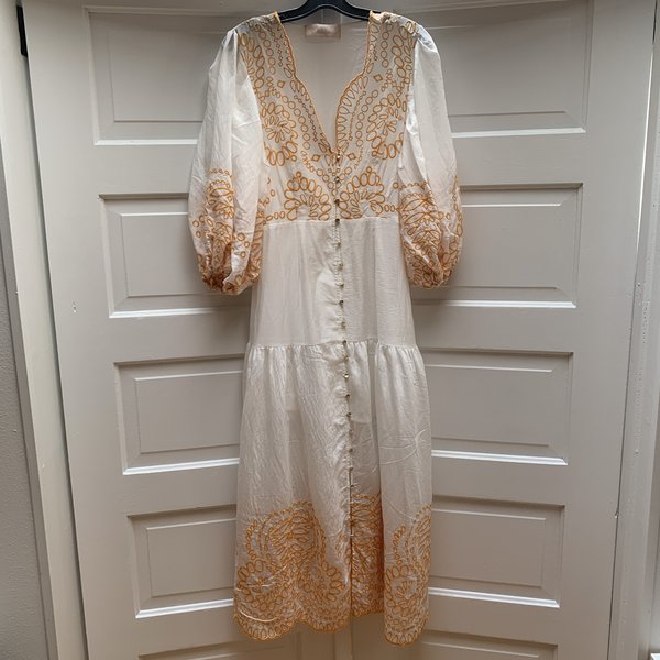 Pre-loved] Keepsake Without Me Maxi Dress - White/Orange | Garmentory
