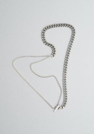 Saskia Diez Grand Mixed Chain Choker - Sterling Silver | Garmentory