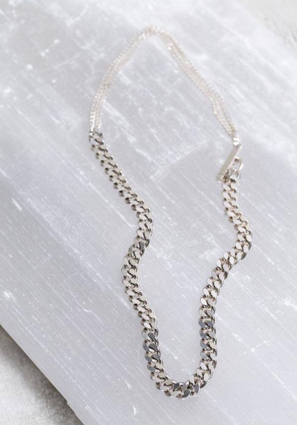 Saskia Diez Grand Mixed Chain Choker - Sterling Silver | Garmentory