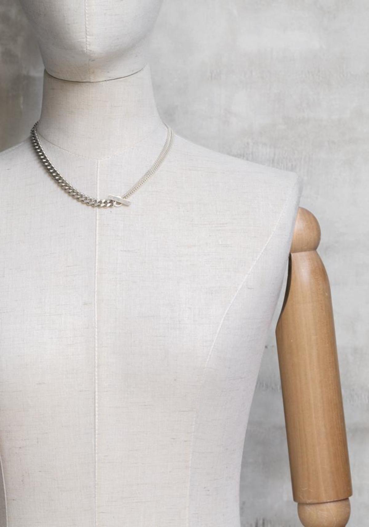 Saskia Diez Grand Mixed Chain Choker - Sterling Silver | Garmentory