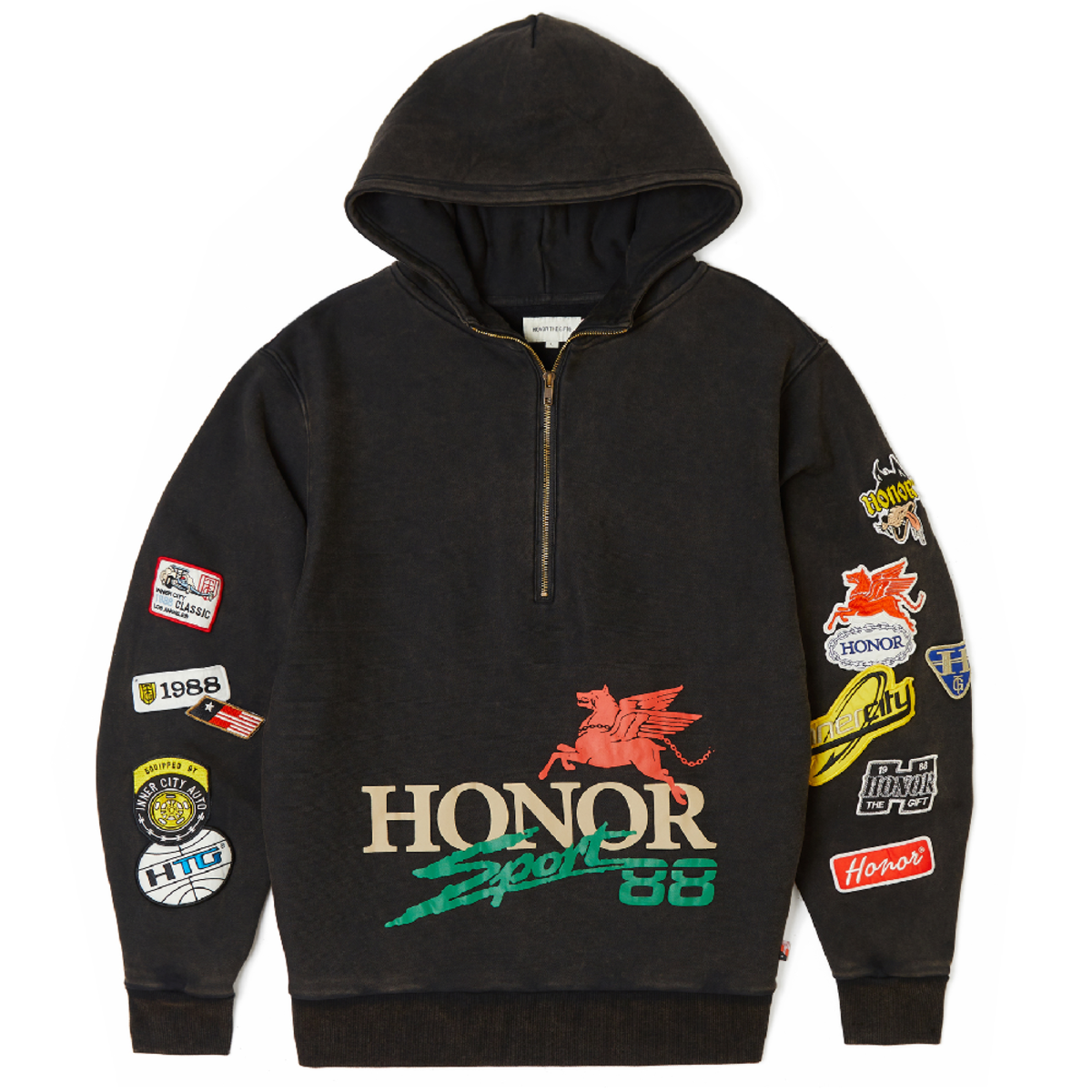 トップス HONOR THE GIFT 'Decal' Multi Hoodie Honor The Gift Decal Hoodie - Faded Black | Garmentory