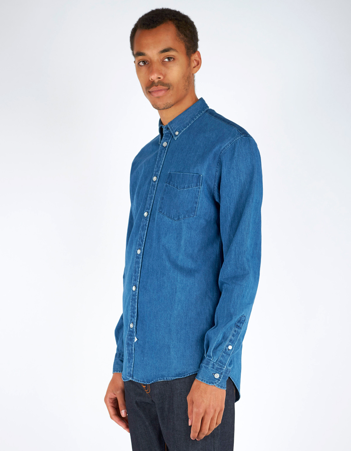 Men's Assembly Label Endless Denim Shirt Dark Denim Garmentory