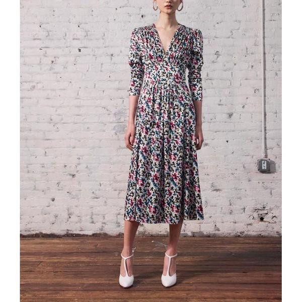 Jason Wu Printed Satin Jacquard Dress - MULTI Jason Wu Printed Satin Jacquard Dress - MULTI