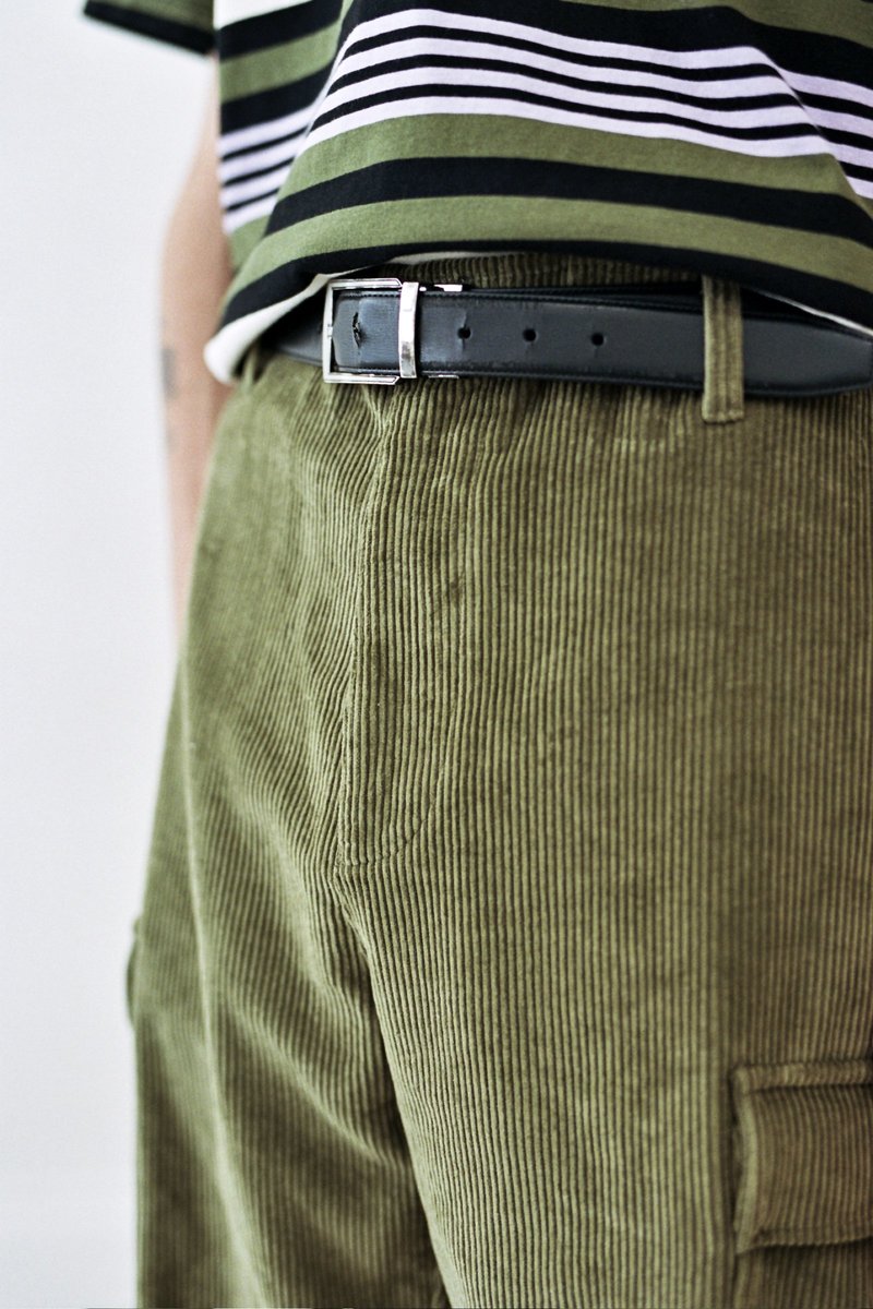 Pop Trading Company Corduroy Cargo Pants - Hunting Green