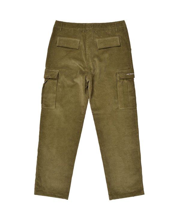 Pop Trading Company Corduroy Cargo Pants - Hunting Green