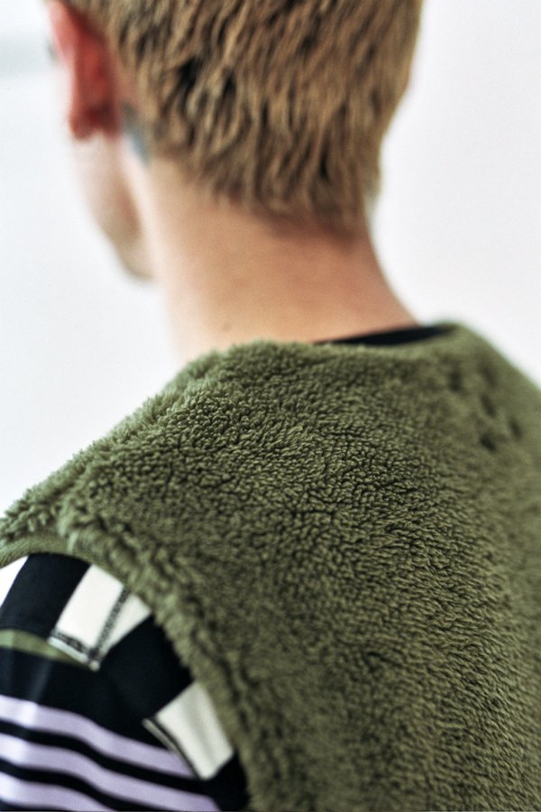 Pop Trading Company Harold Reversible Vest - Hunting Green