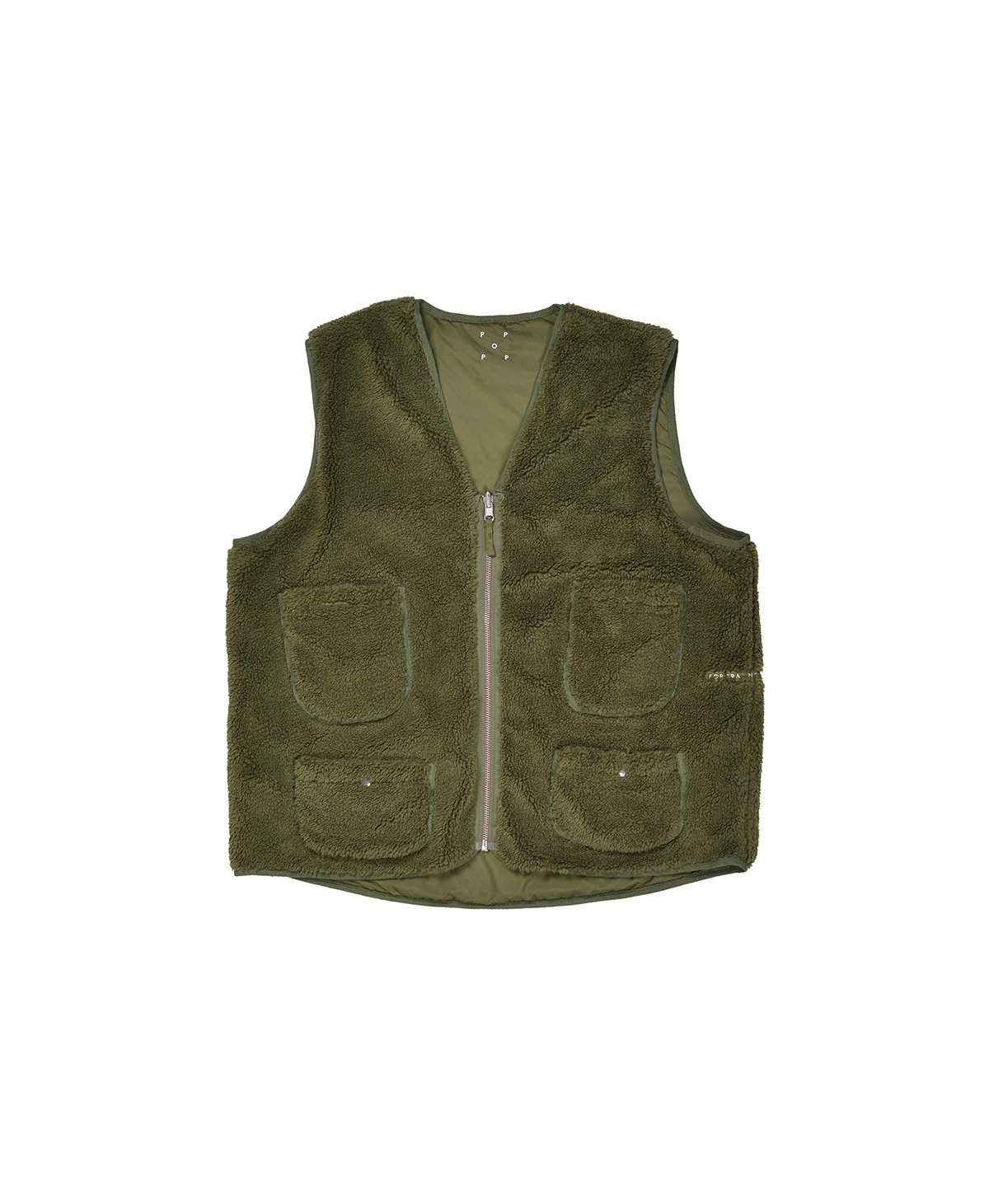 Pop Trading Company Harold Reversible Vest - Hunting Green - Image 15 of 16