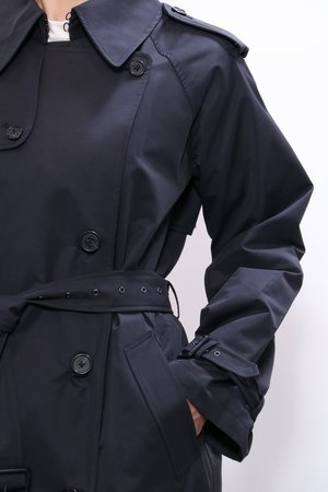 Nili Lotan Tanner Trench Coat - Dark Navy Nili Lotan Tanner Trench Coat - Dark Navy