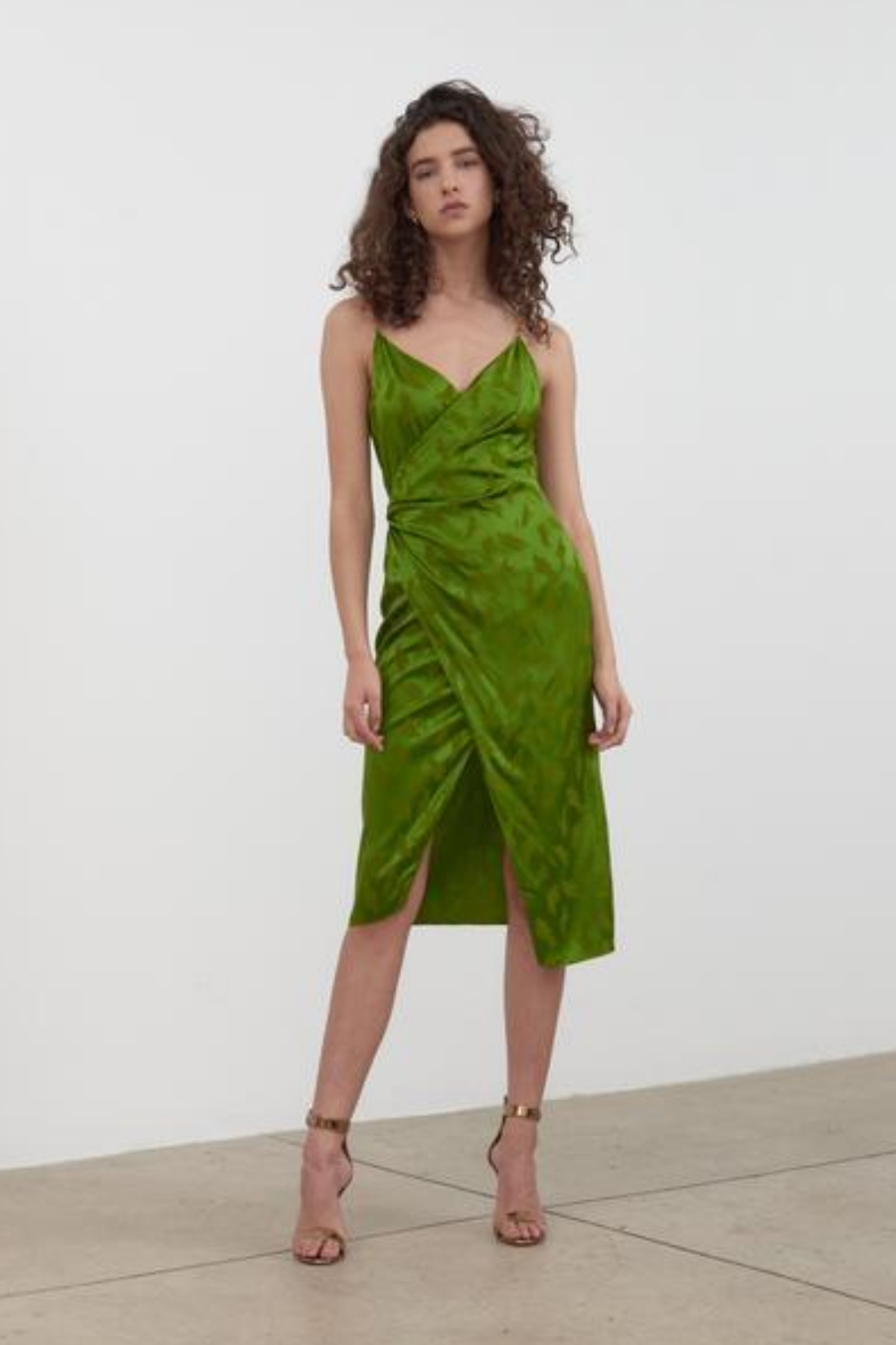 Ronny Kobo Talia Dress - Leaf | Garmentory