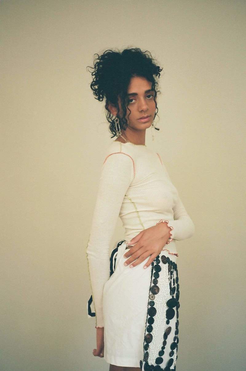 Baserange Vein Long Sleeve Top - Off White