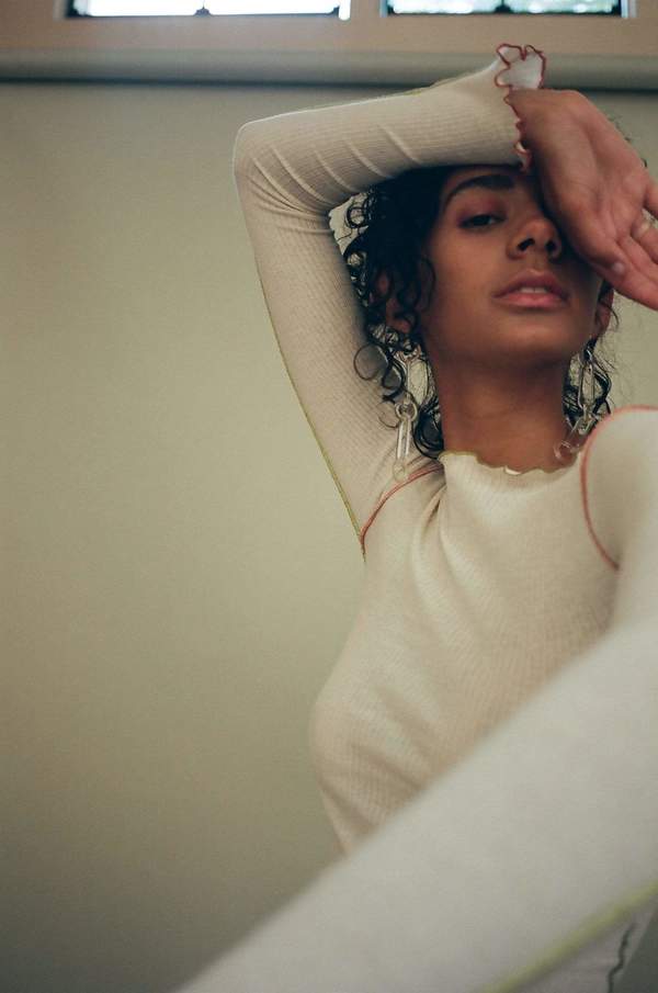 Baserange Vein Long Sleeve Top - Off White