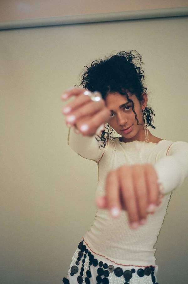 Baserange Vein Long Sleeve Top - Off White