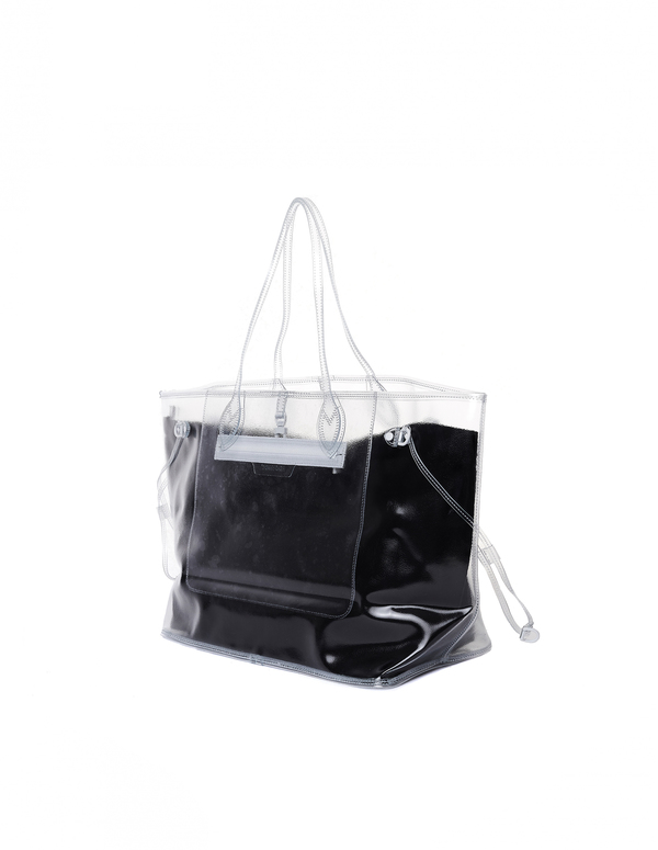 ハンドバッグ ARMONIA TRANSPARENT HANDBAG Transparent shopper bag with allover logo | Armani Exchange