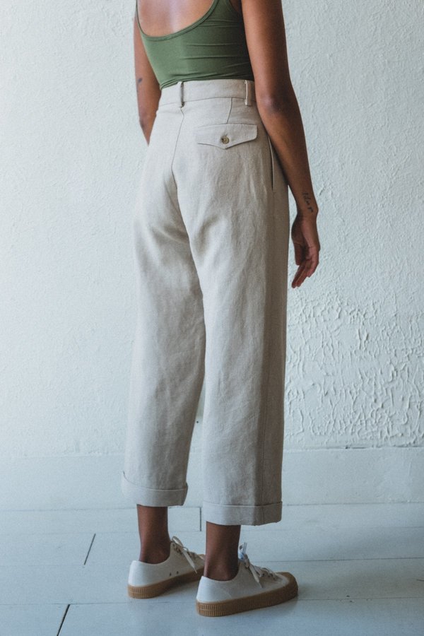 Caron Callahan William Pant - Khaki Double Gauze Caron Callahan William Pant - Khaki Double Gauze