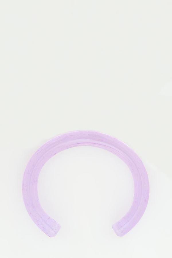 Keane Transparent Glass Cuff - Purple Keane Transparent Glass Cuff - Purple