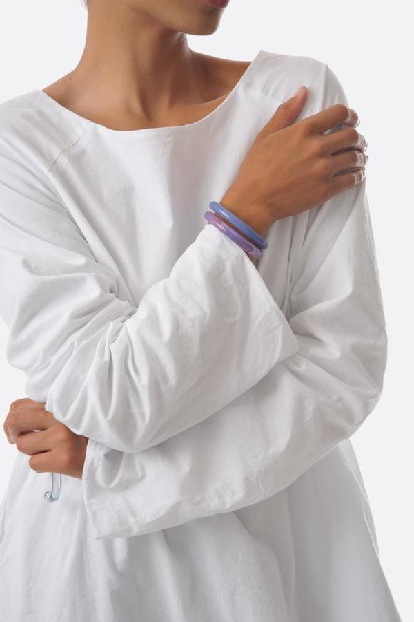 Keane Transparent Glass Cuff - Purple Keane Transparent Glass Cuff - Purple