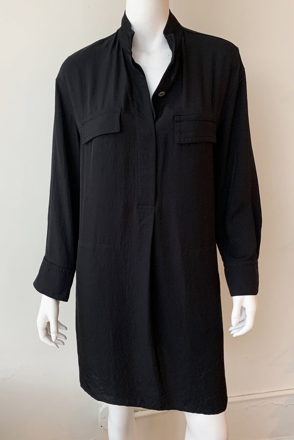 VINCE Utility Shirt Dress - Black