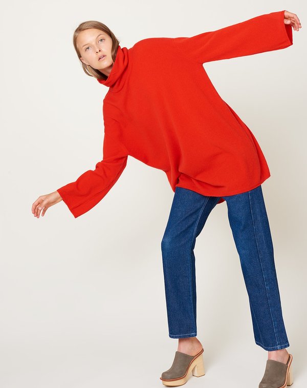 flowy turtleneck