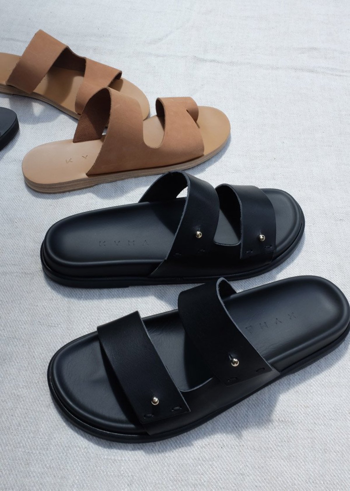 Kyma Lakki Footbed Sandals - Black - Image 3 of 6