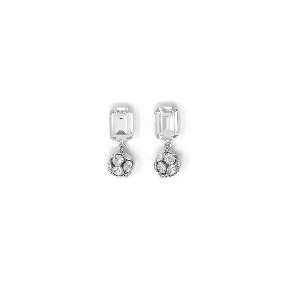 Joomi Lim Crystal & Crystal Ball Earrings - Rhodium/Crystal Joomi Lim Crystal & Crystal Ball Earrings - Rhodium/Crystal