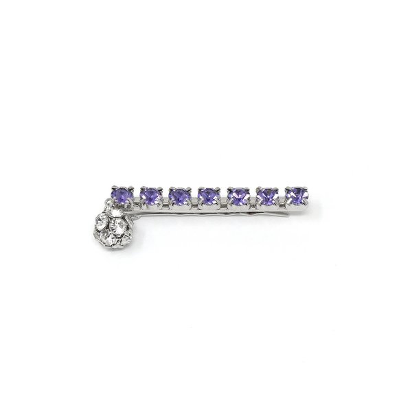 Joomi Lim Crystal Hair Clip W/ Crystal Ball - Rhodium/Lavender/Crystal Joomi Lim Crystal Hair Clip W/ Crystal Ball - Rhodium/Lavender/Crystal