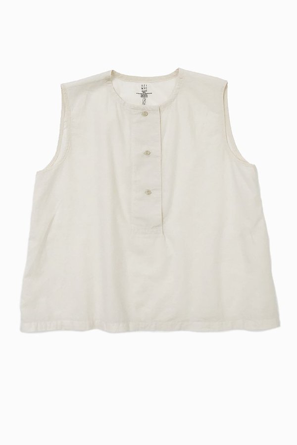 Uzi NYC UZI Placket Top - Cream Uzi NYC UZI Placket Top - Cream