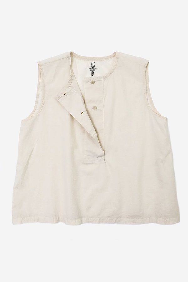 Uzi NYC UZI Placket Top - Cream Uzi NYC UZI Placket Top - Cream