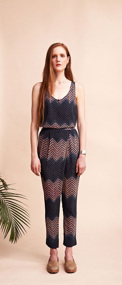 Seek Devi Tank, blue/pink zig zag Seek Devi Tank, blue/pink zig zag