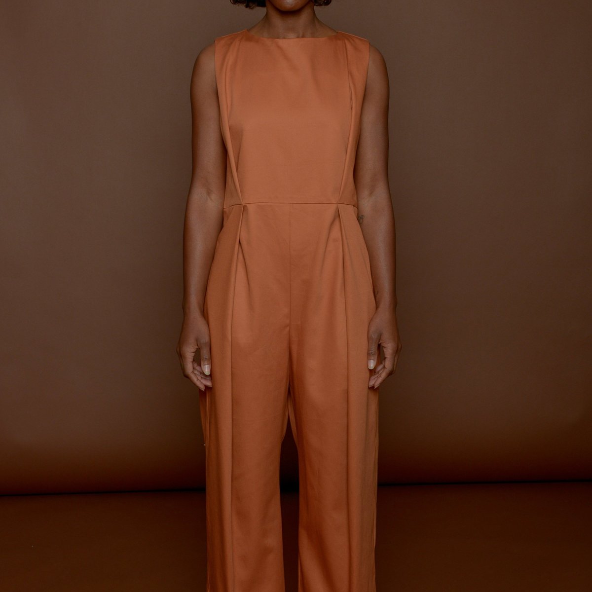 Wolcott : Takemoto BUSHI JUMPSUIT - ORANGE COTTON TWILL - Image 1 of 4
