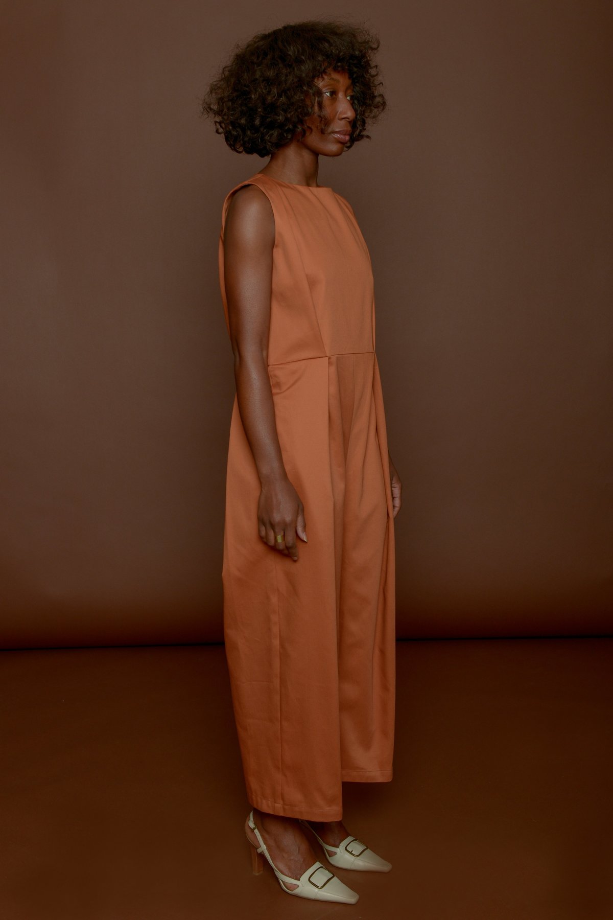 Wolcott : Takemoto BUSHI JUMPSUIT - ORANGE COTTON TWILL - Image 3 of 4