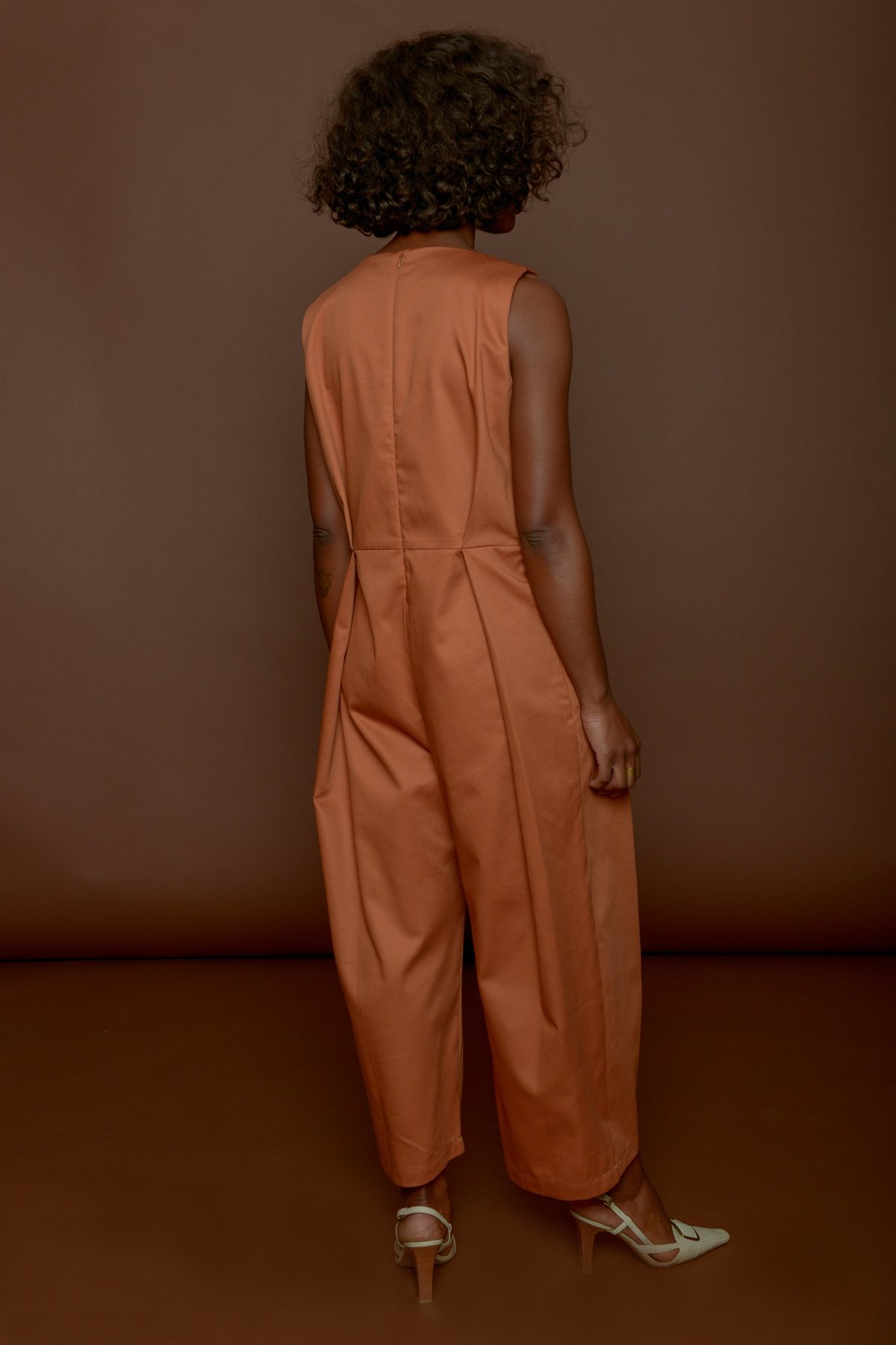 Wolcott : Takemoto BUSHI JUMPSUIT - ORANGE COTTON TWILL - Image 4 of 4