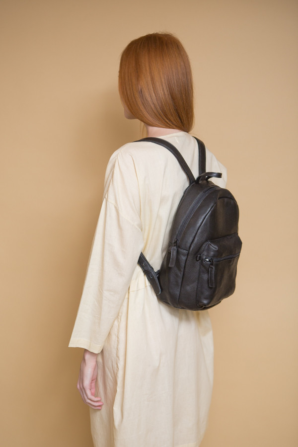 baggu leather backpack black black BAGGU Leather Backpack / Black