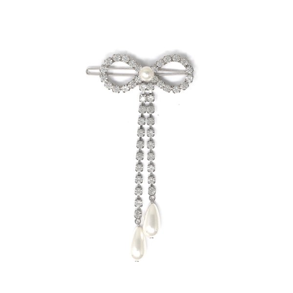 Joomi Lim Swarovski Crystal Faux Pearls Hair Clips Joomi Lim Crystal Star & Pearl Hair Clip | Garmentory main image 3
